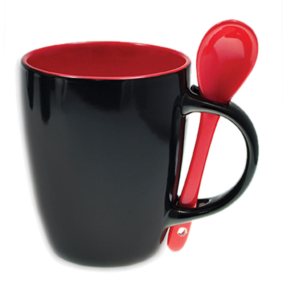 12 oz. Bistro Mug_Black_Red